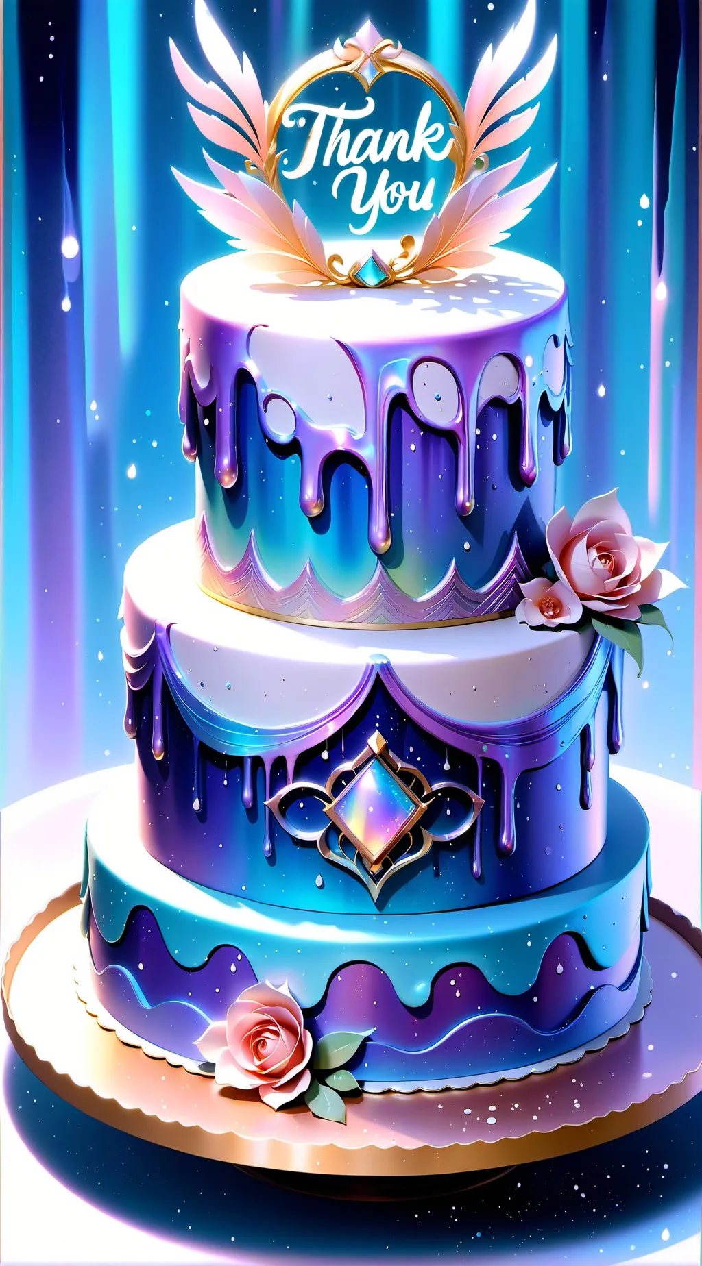 ai character: THANK YOU background