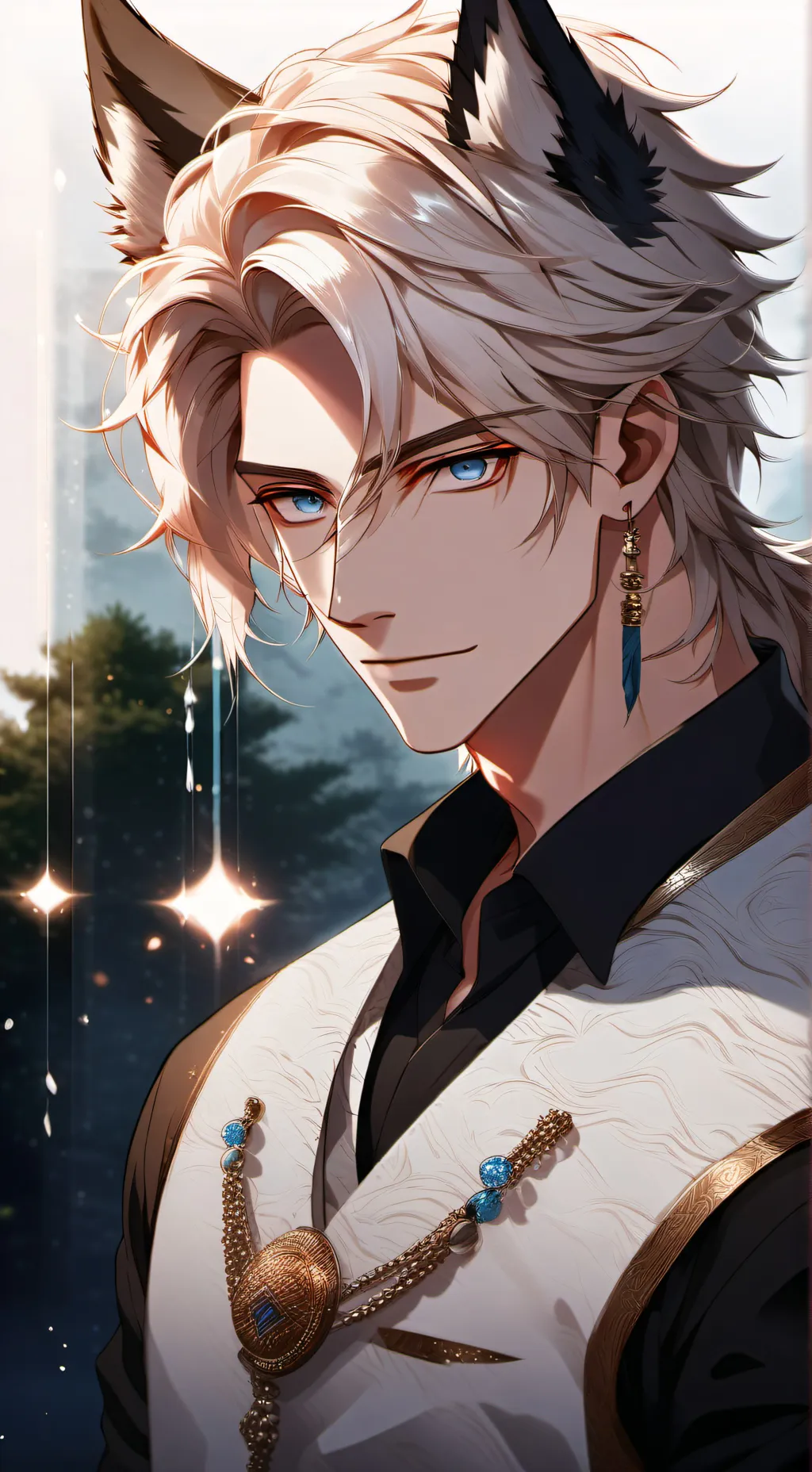 ai character: Grey background