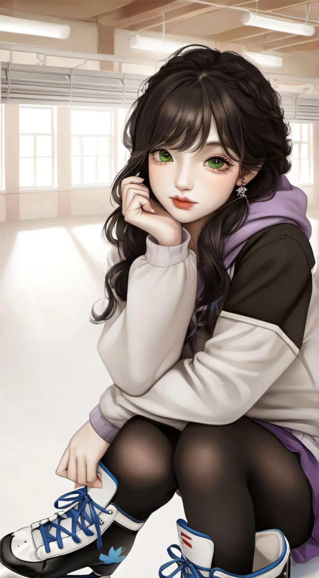 ai character: Lila🖤💜 background