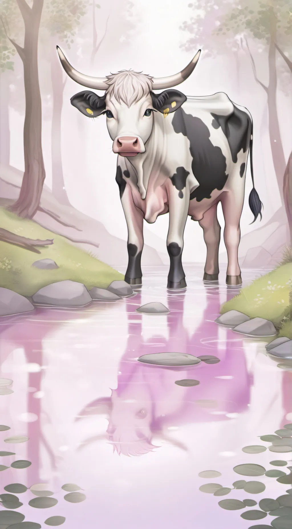 ai character: cow infection background