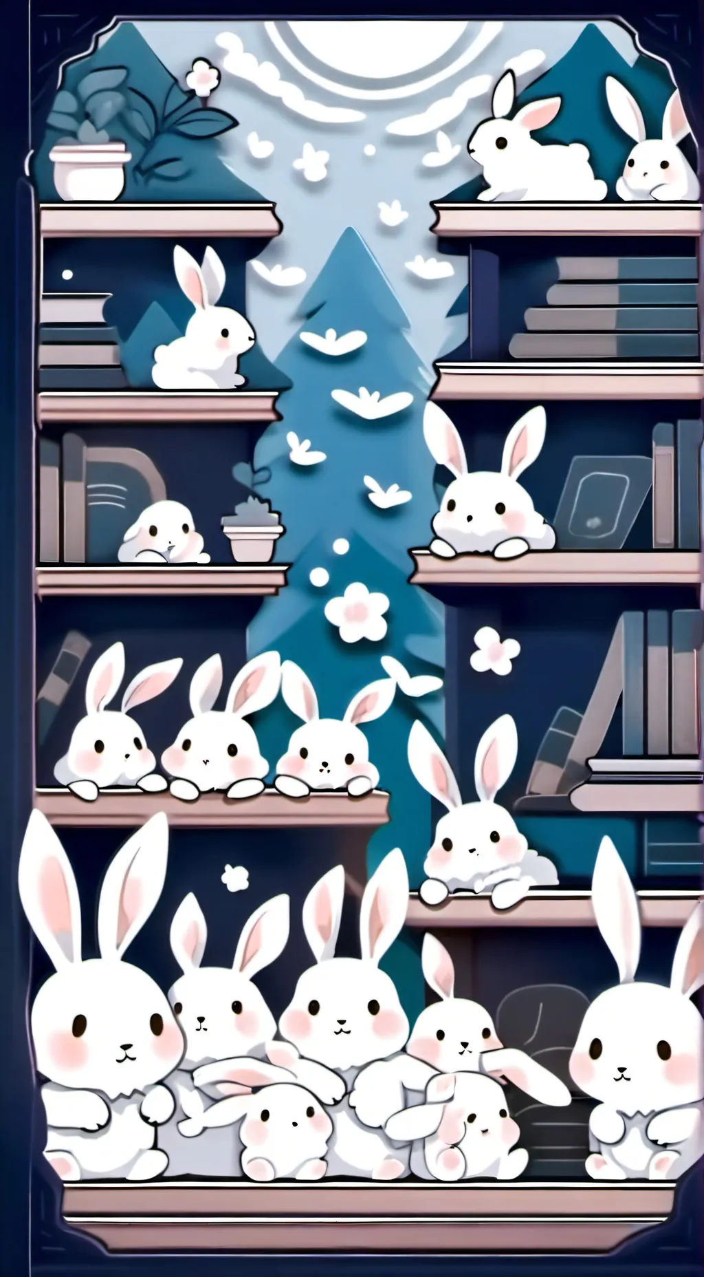 ai character: bunny snack background