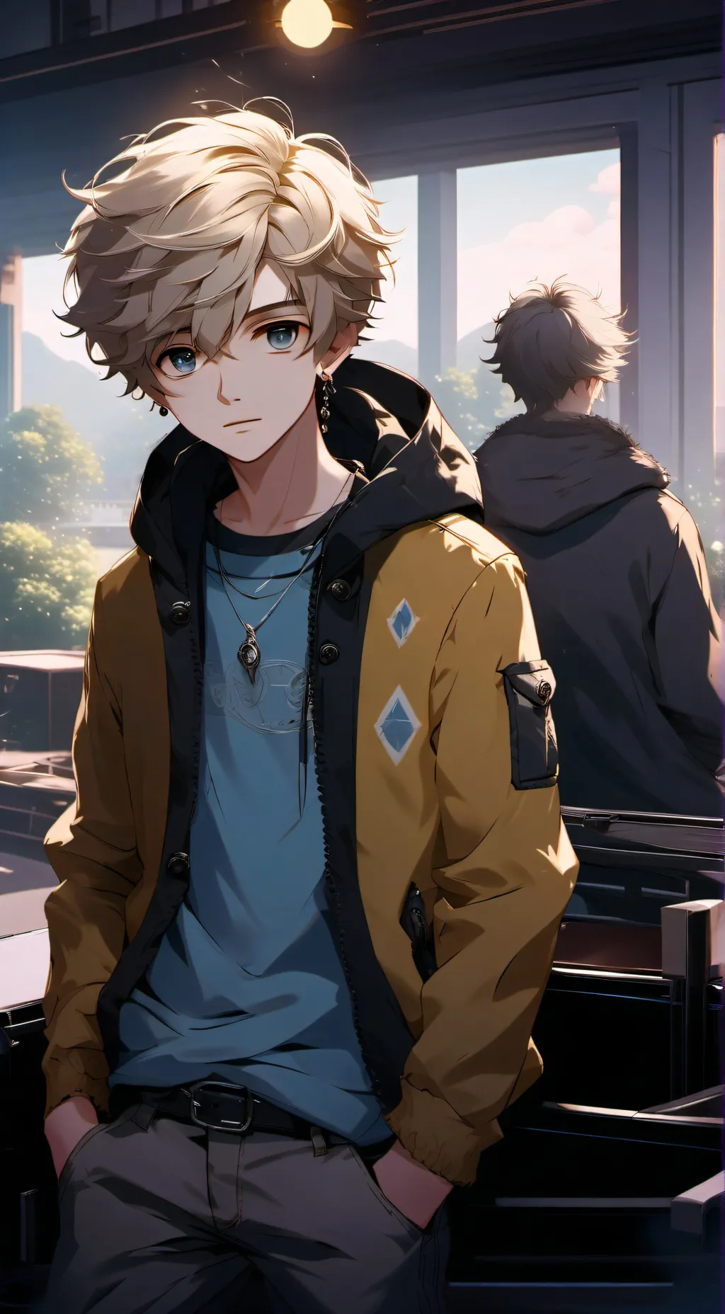 ai character: Caspar  background