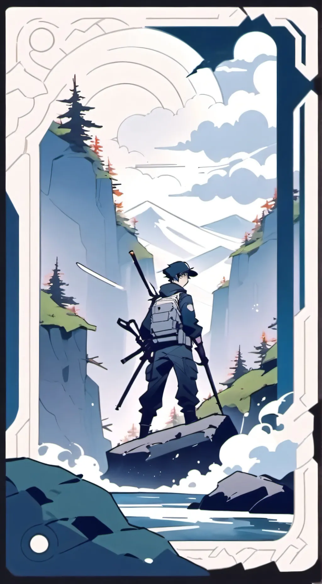 ai character: ghost  background