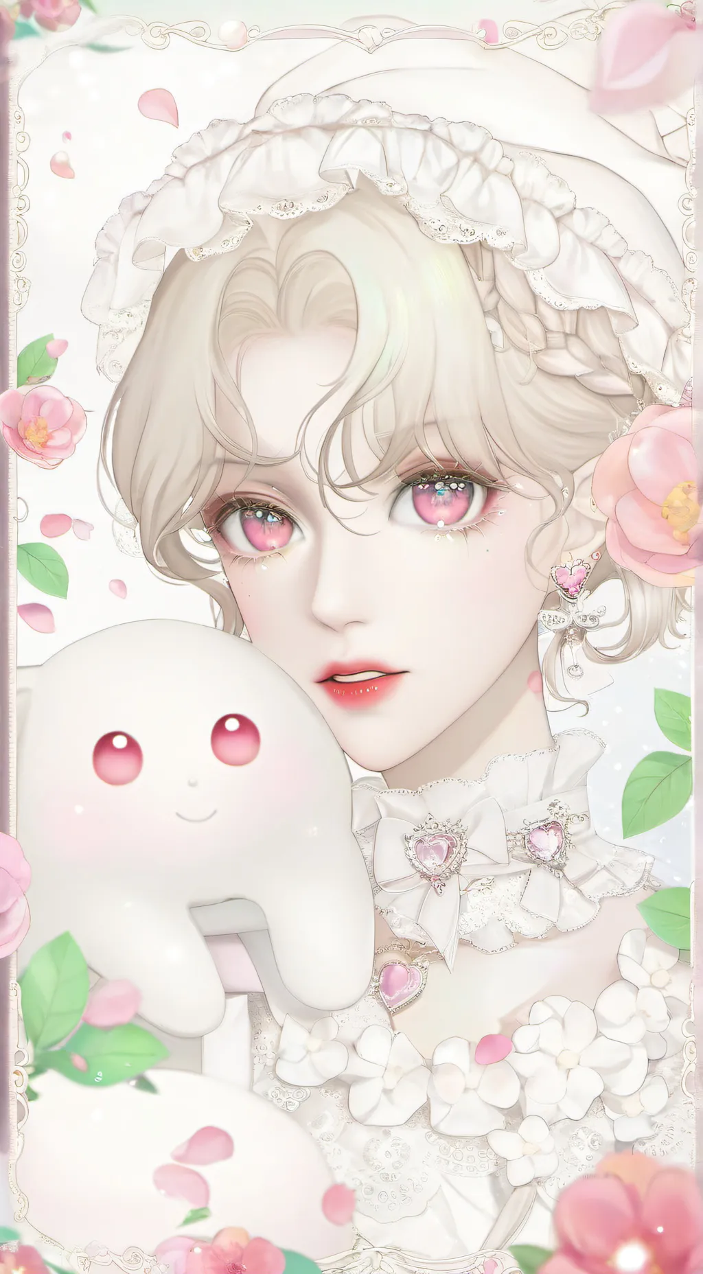 ai character: Amore 💘 ❤️ 💚 🧡 💛 💜 background