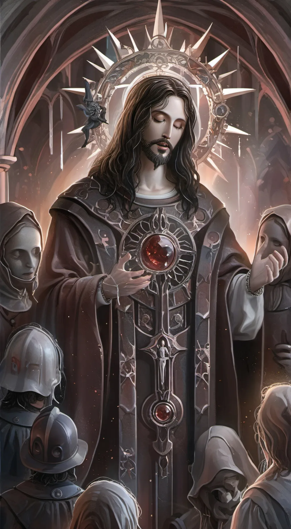 ai character: Jesús  background