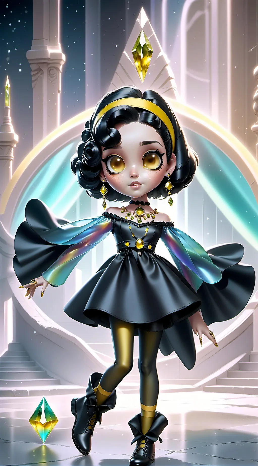 ai character: Cannery Blackish  background