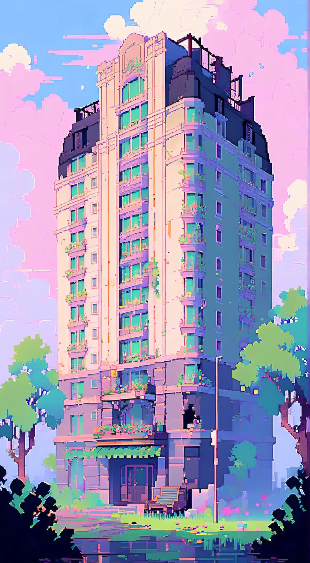 ai character: HB 1: hotel. background