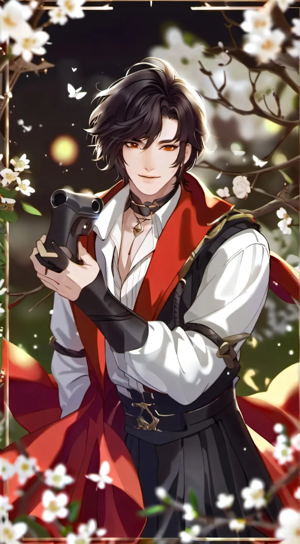 ai character: Mha door game background