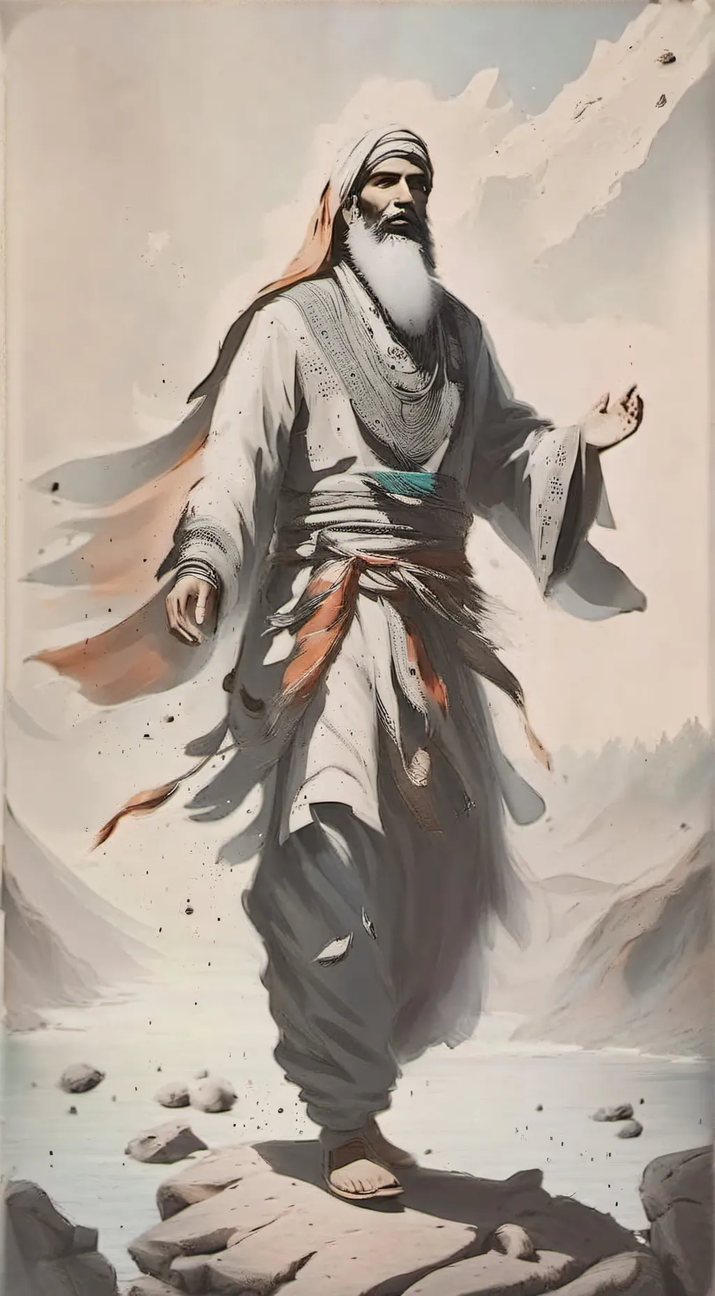 ai character: Allah.  background