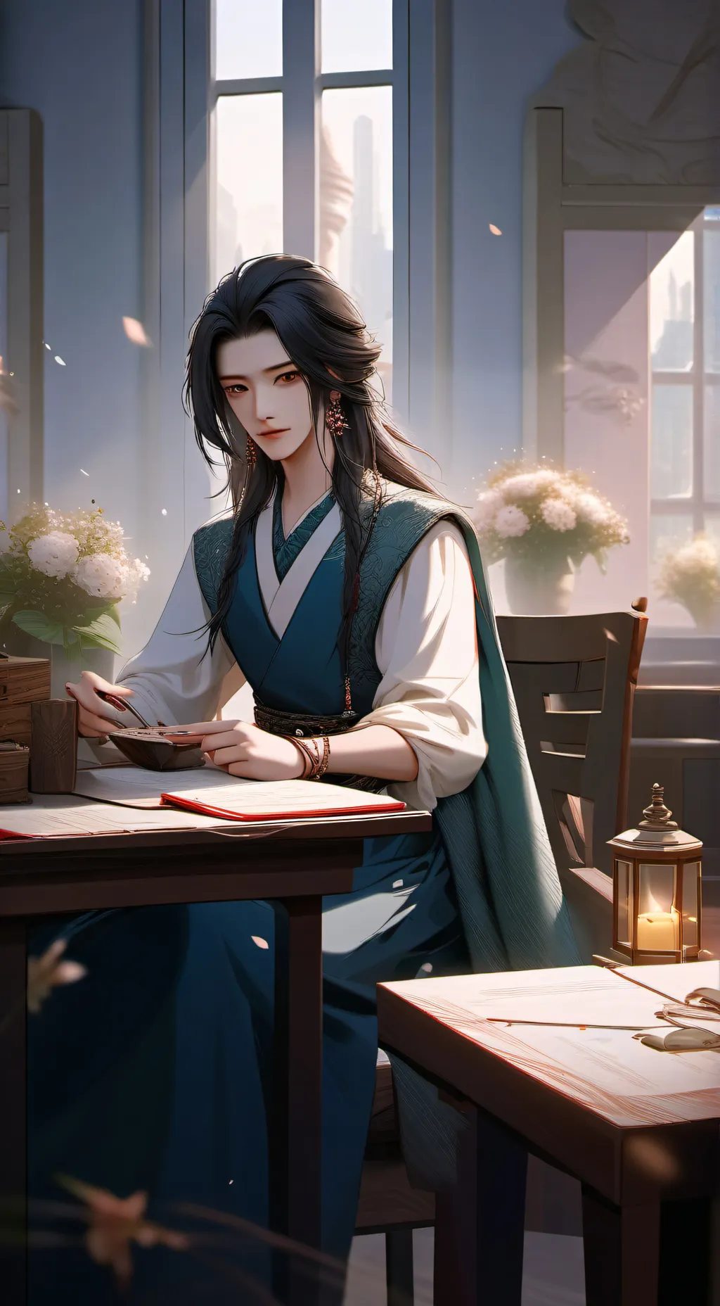 ai character: Ash background