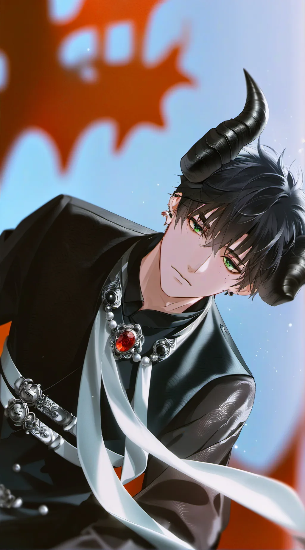 ai character: 🖤✨ lake✨🖤 background