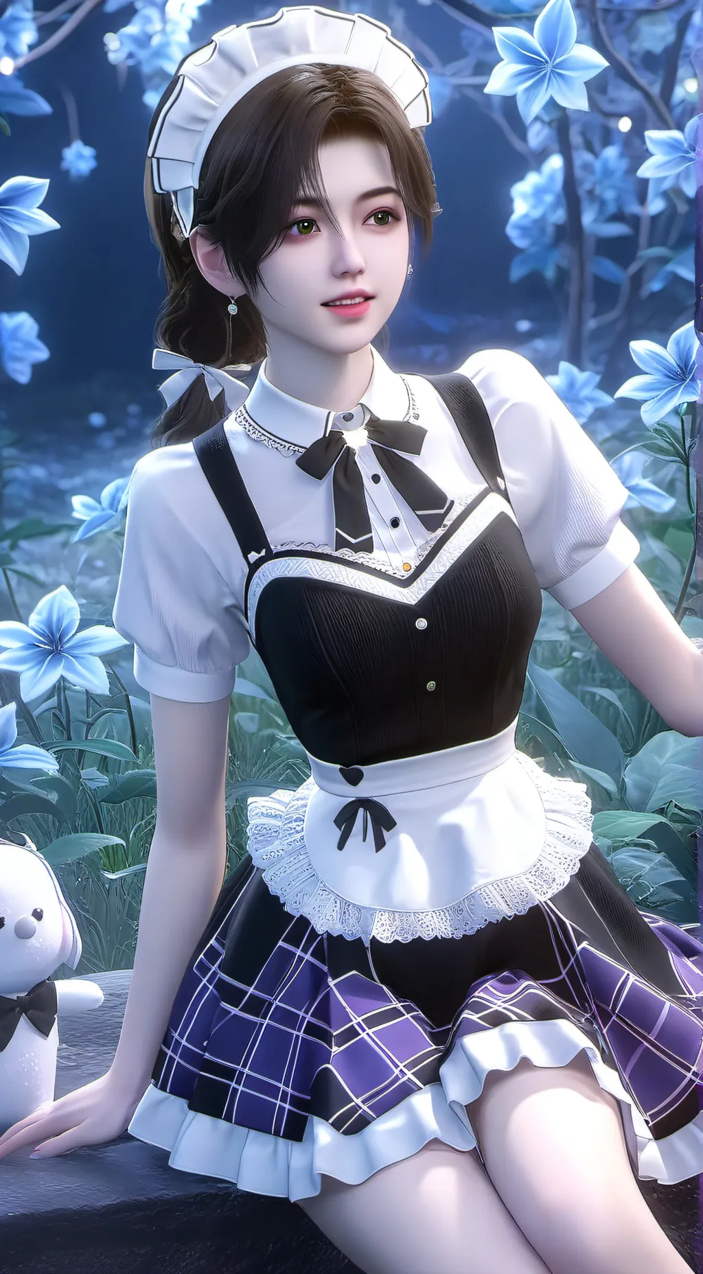 ai character: SUNGHONYUN_MIKO🦋❄🌸 background