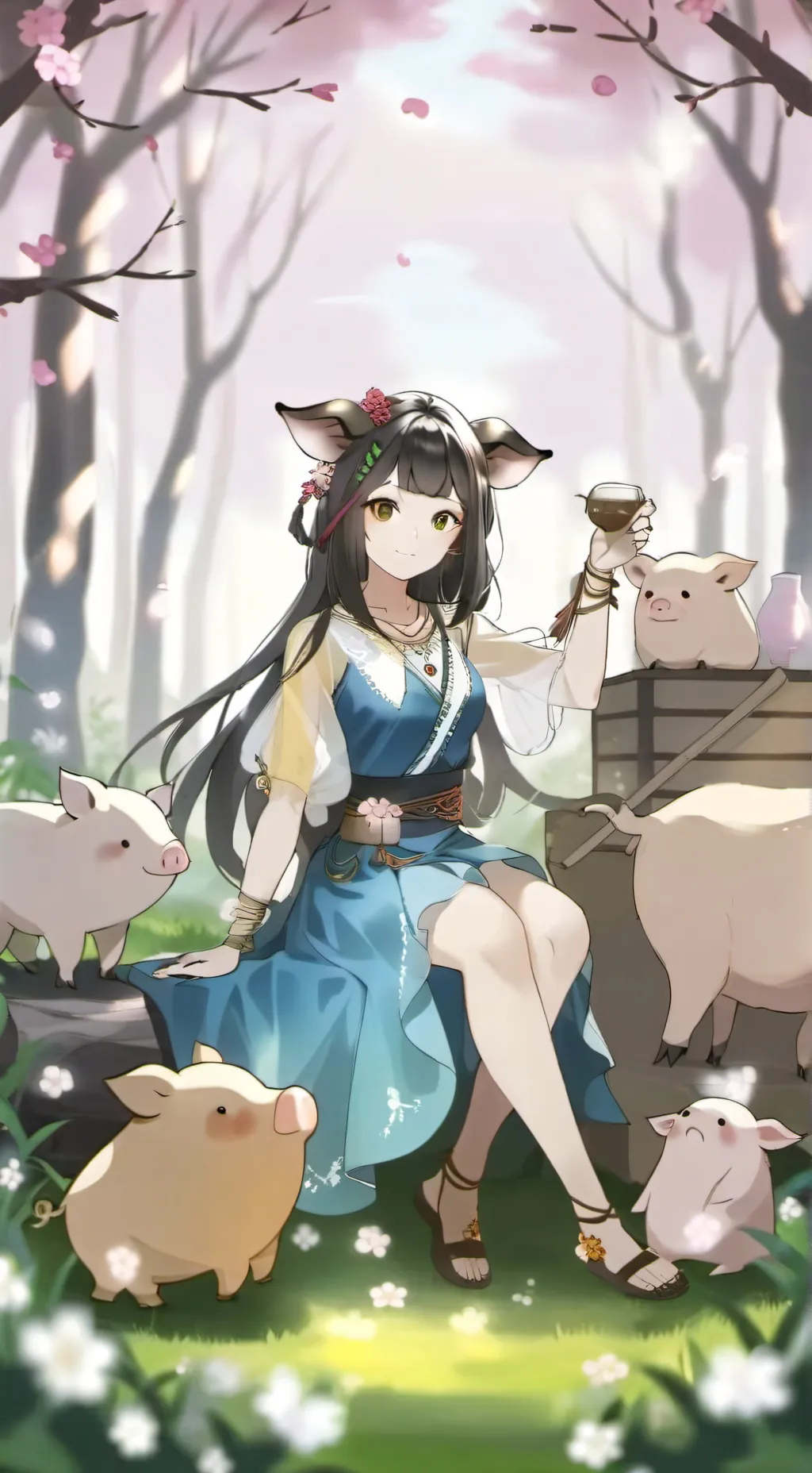 ai character: Piggy master background