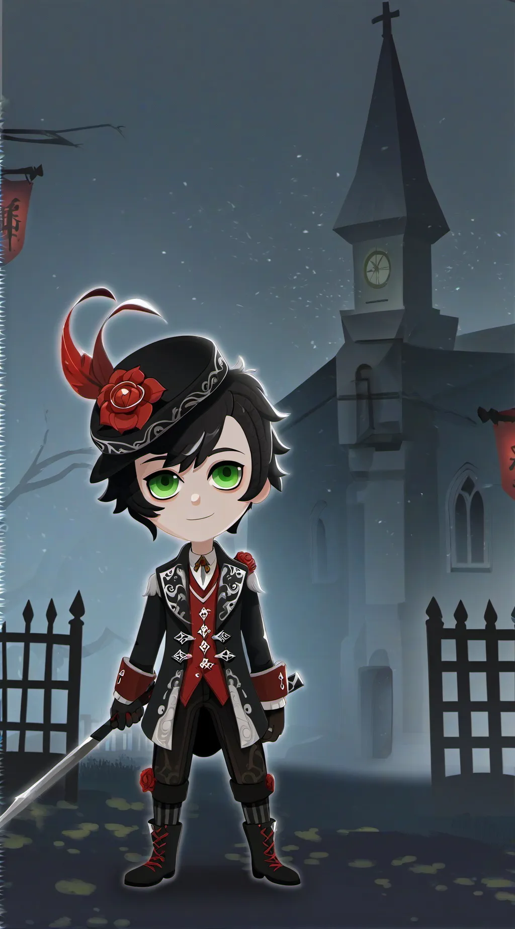 ai character: gray background