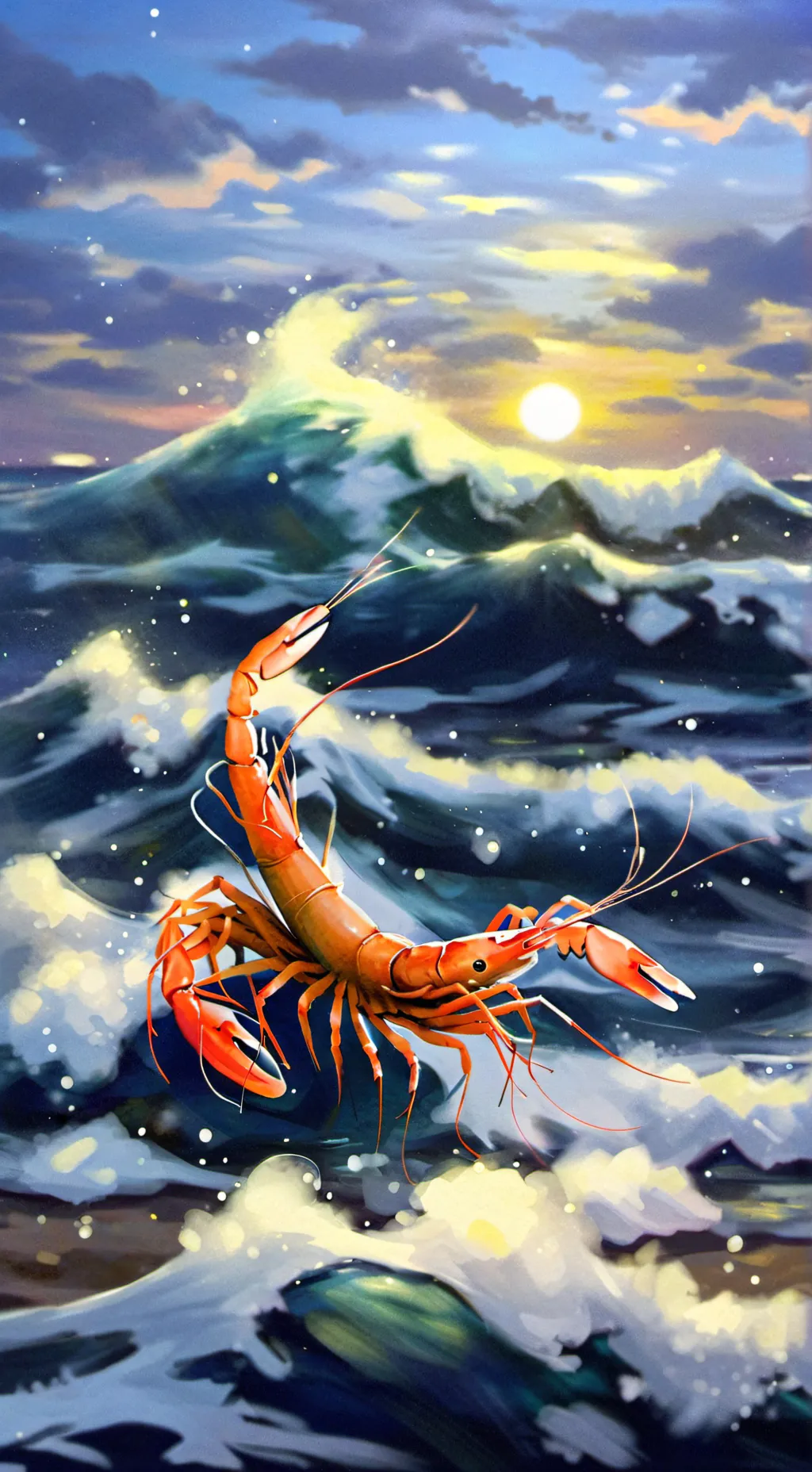 ai character: shrimpo👹 background