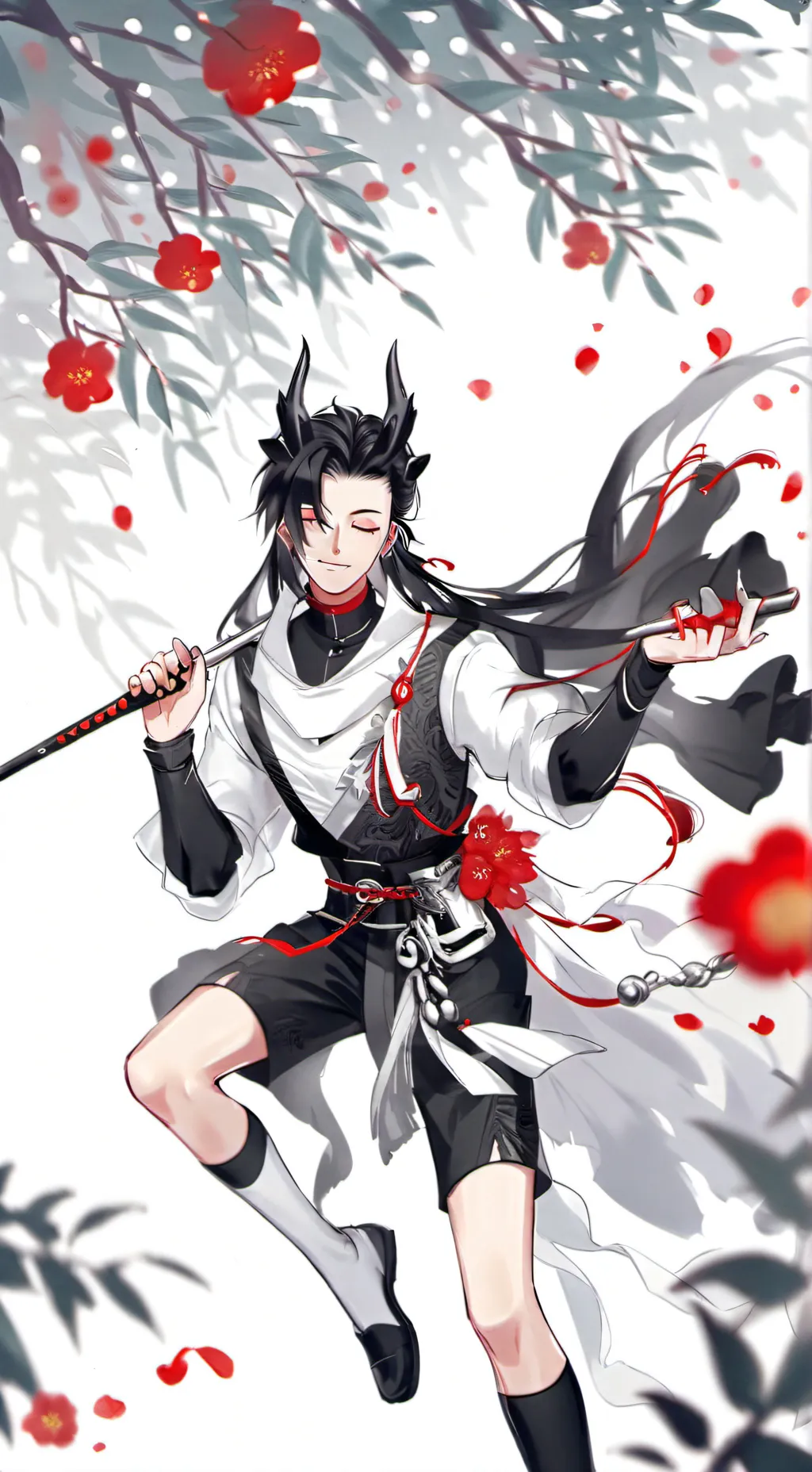 ai character: Geto (maid dress)  background