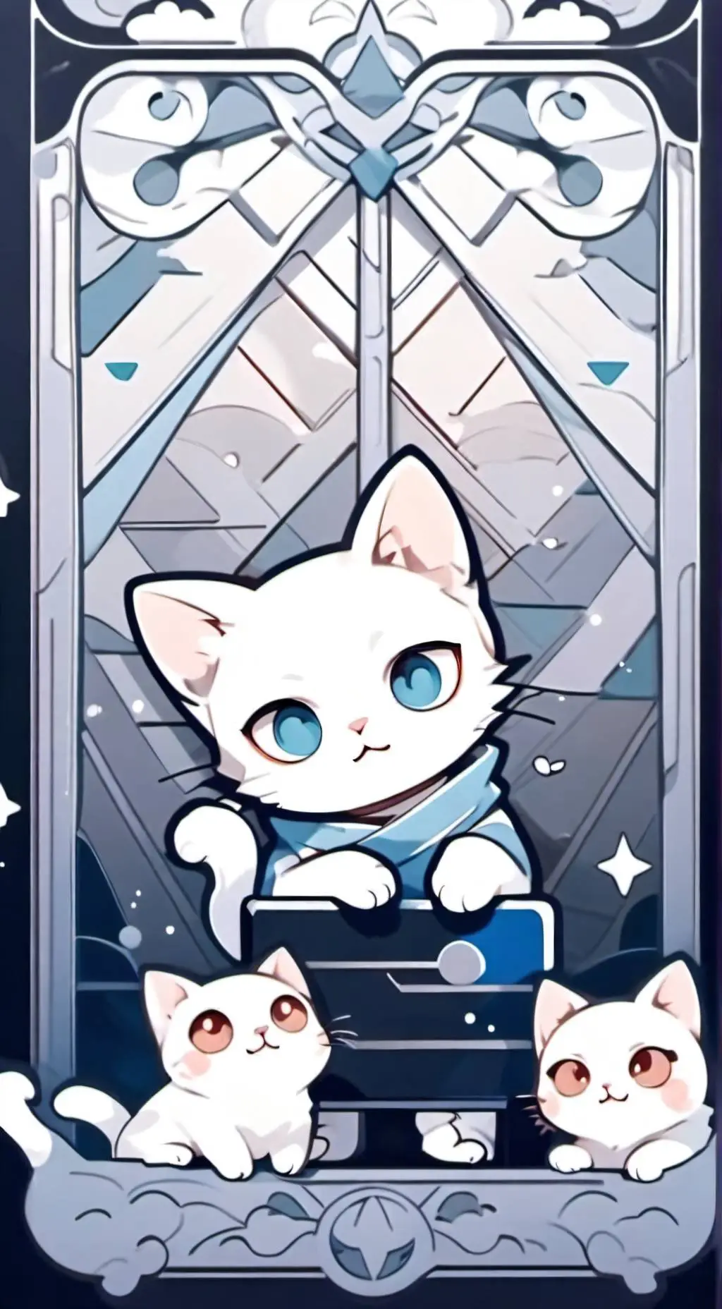 ai character: Gojo kitty background