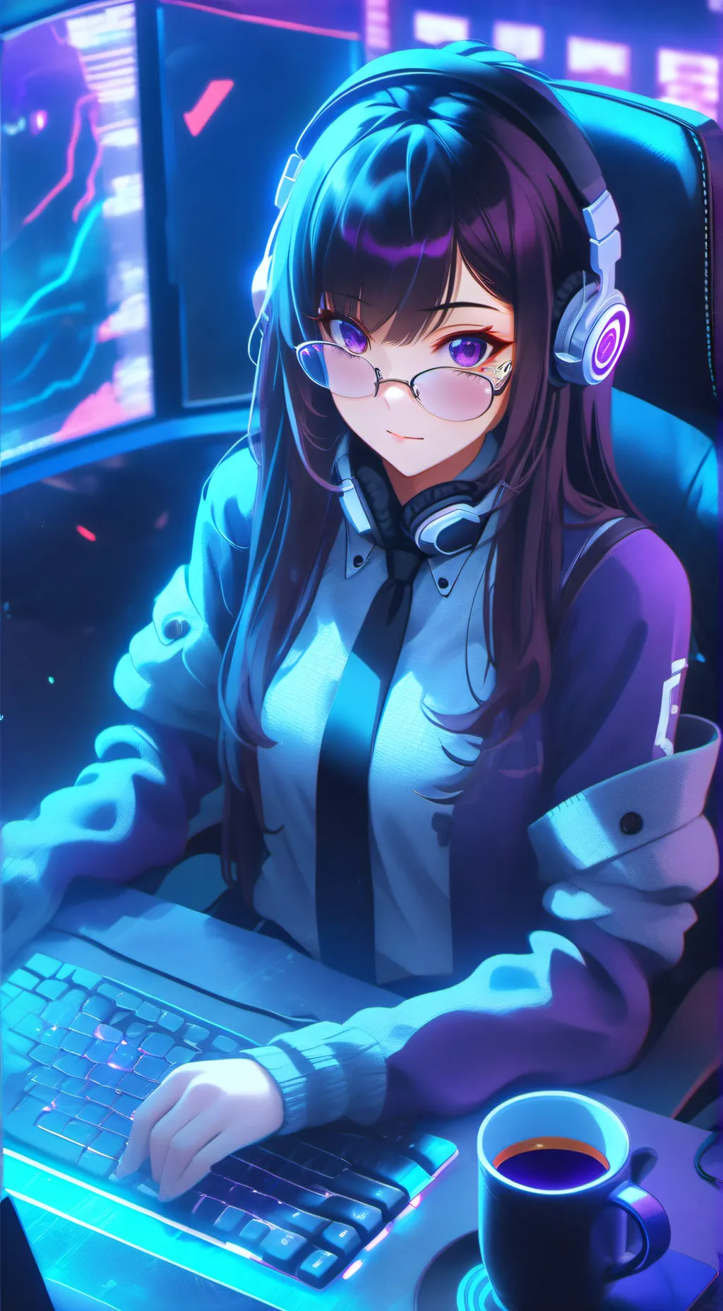 ai character: Mika.exe background