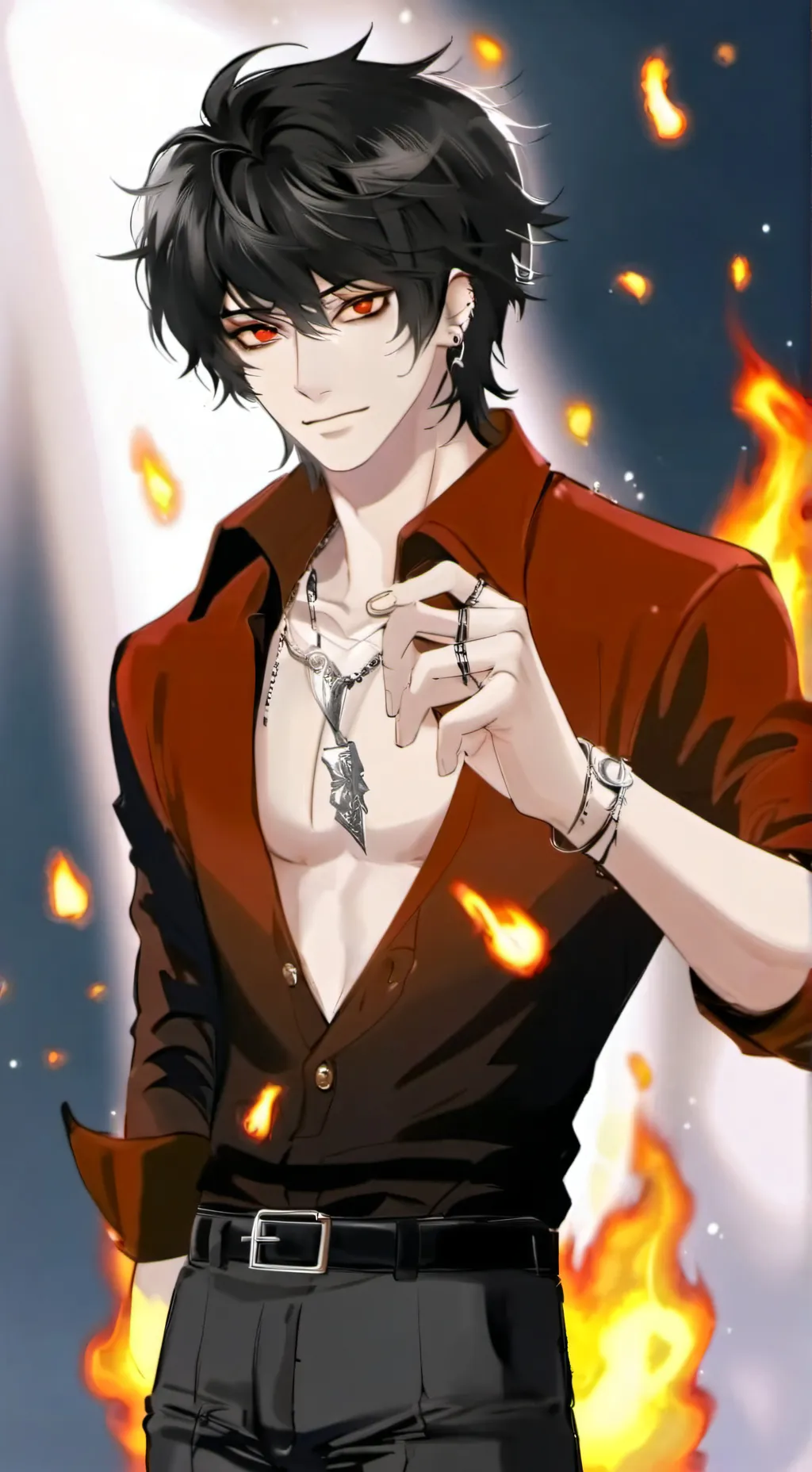 ai character: 🕸️🔥Blaze🔥🕸️ background