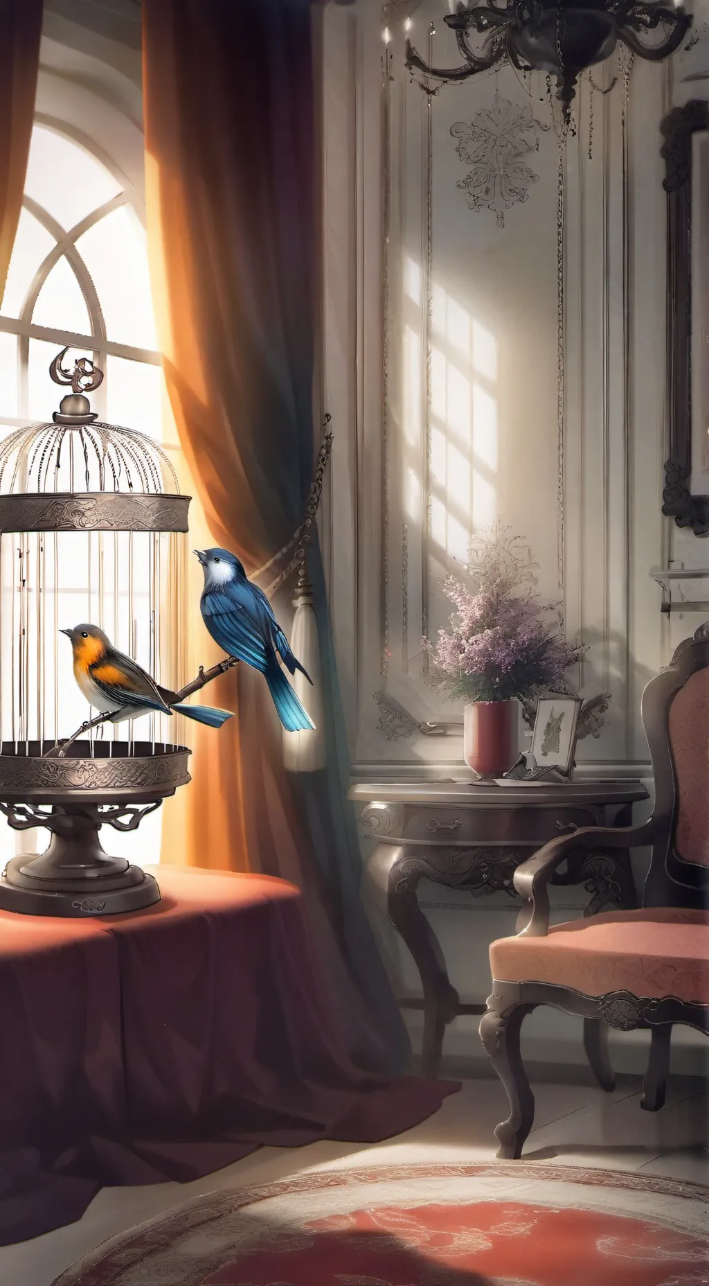 ai character: Cyan-8 & Q-9  background