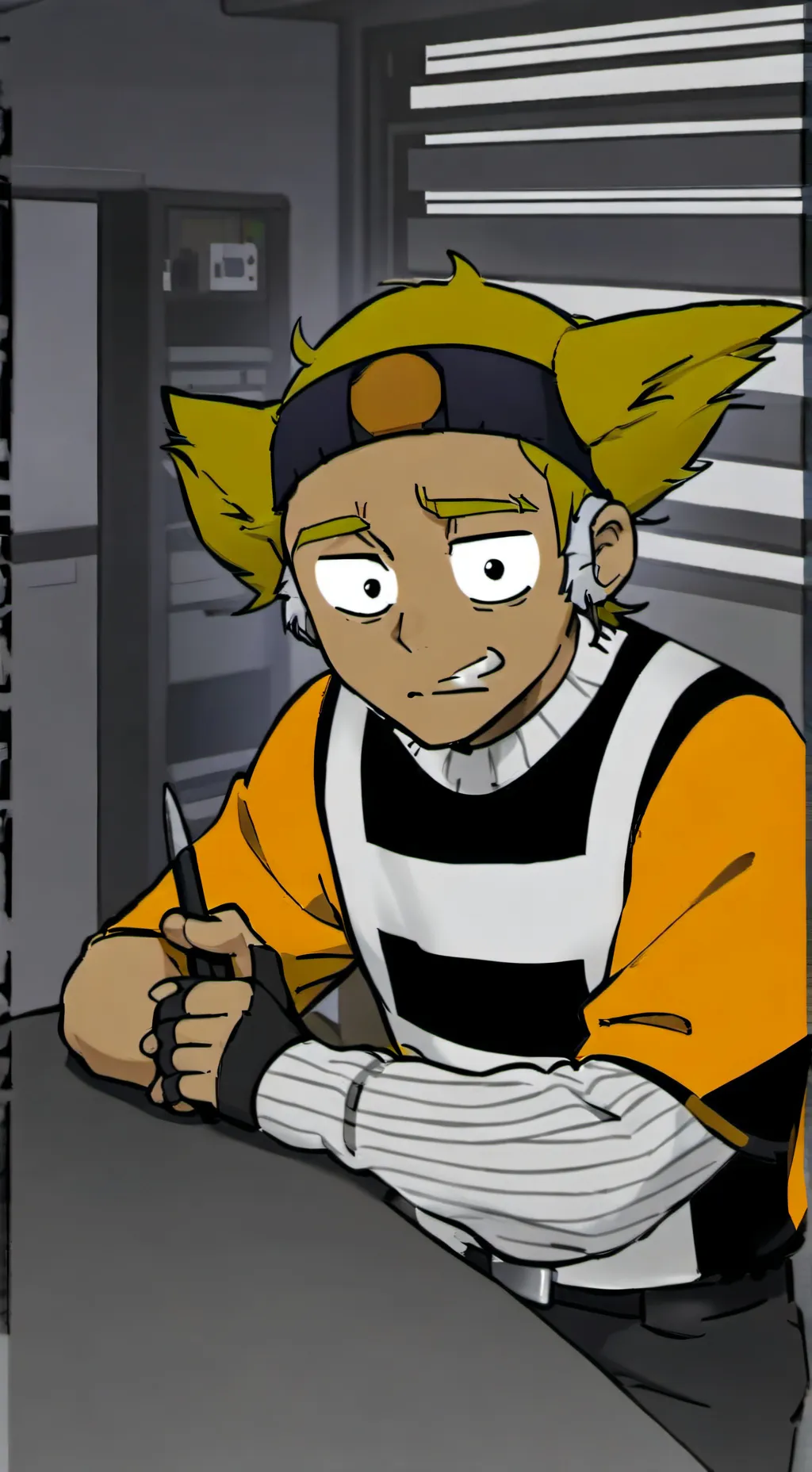 ai character: simon x jevin  background