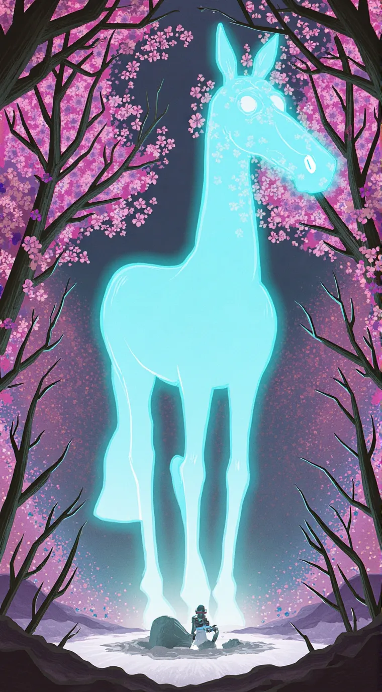 ai character: long horse background