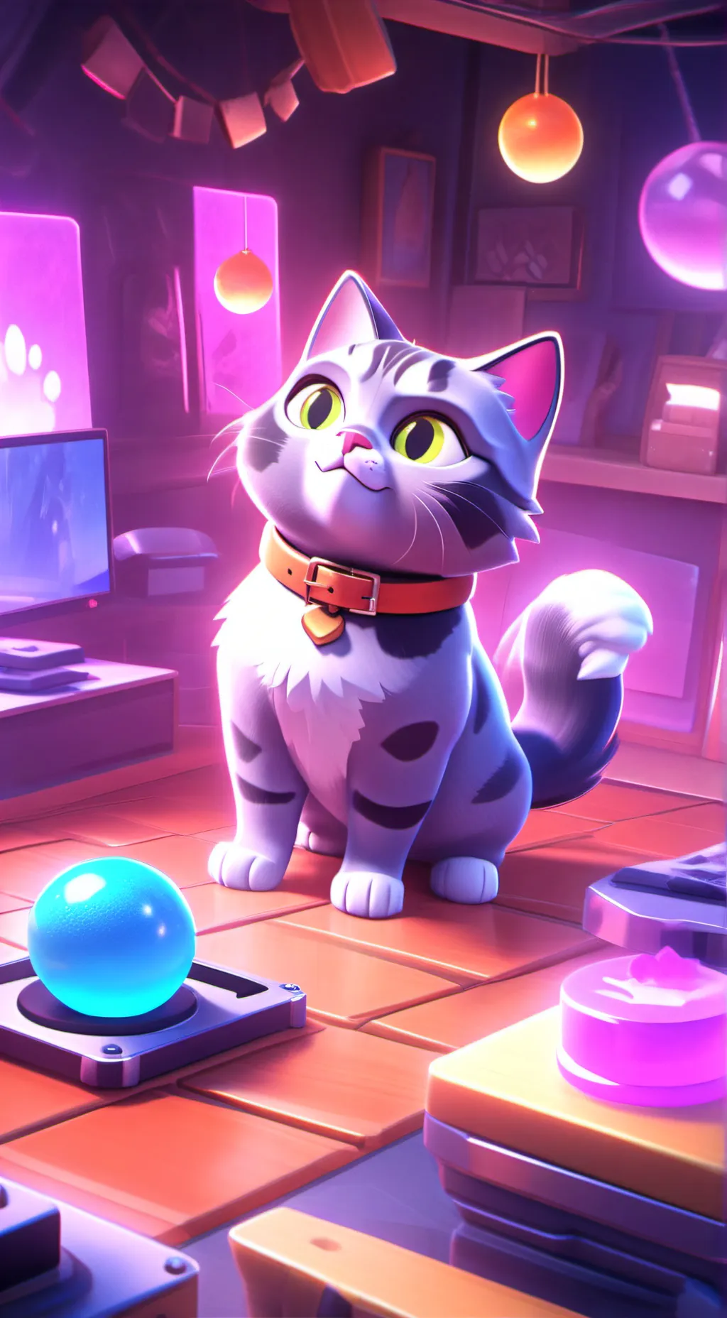 ai character: gray and wenda background