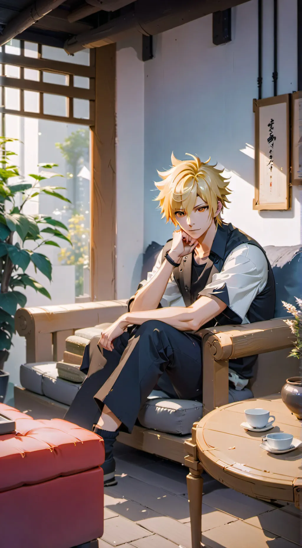 ai character: Bakugou  background