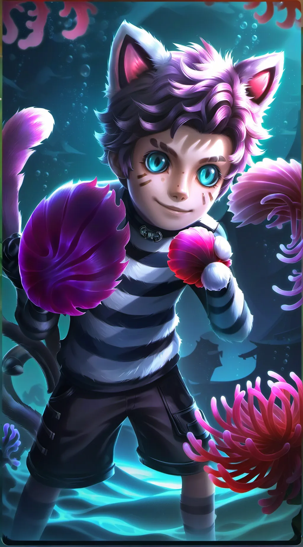 ai character: Striped Clownfish  background