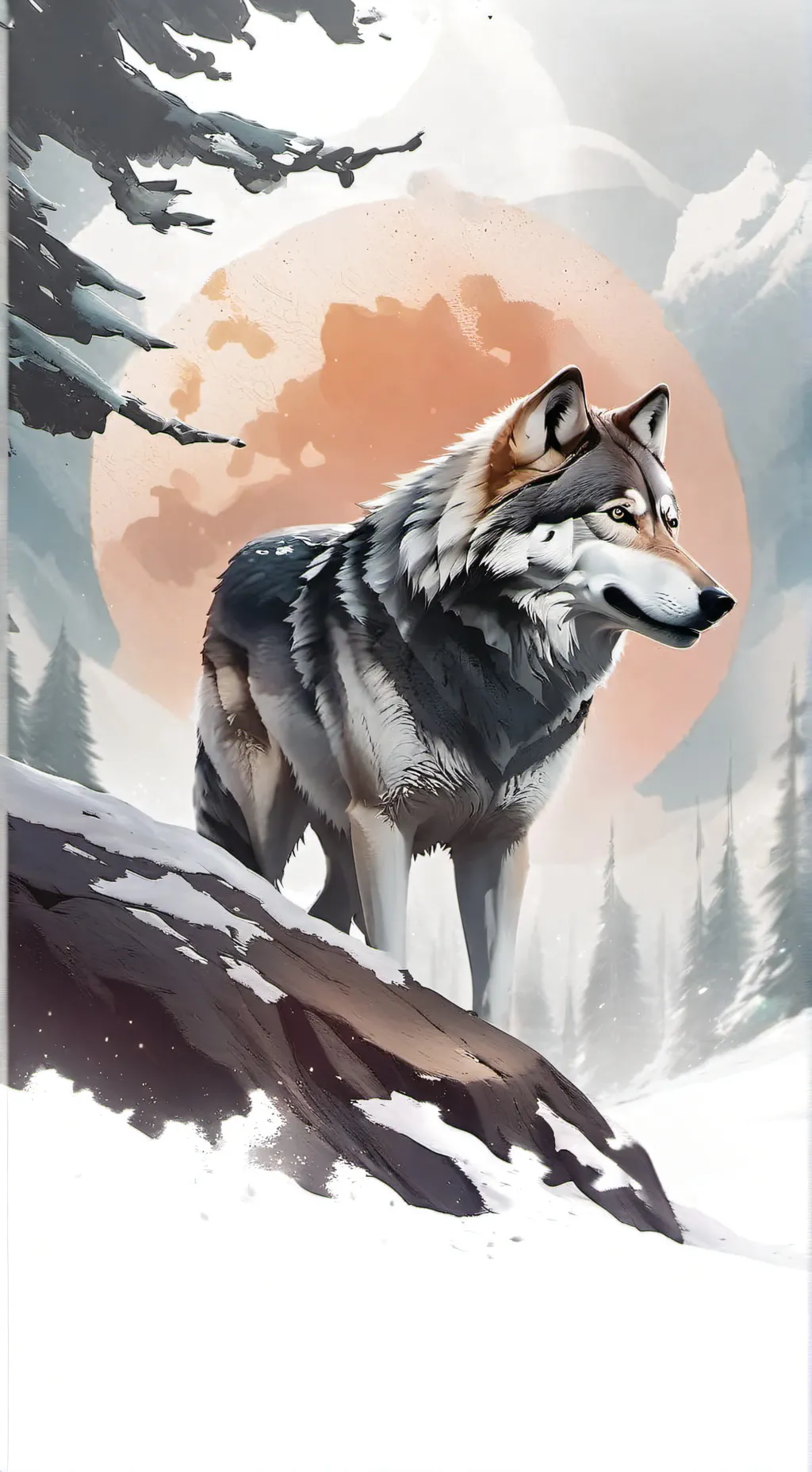 ai character: Mommy wolf background