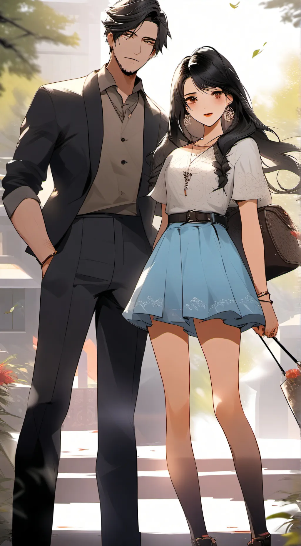 ai character: Jake and Mia background