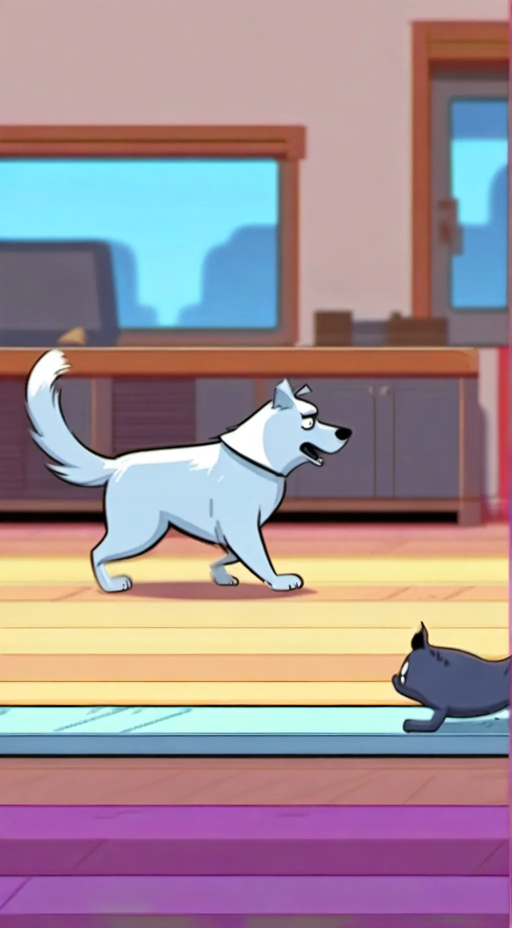 ai character: bluey x Pokemon XY background