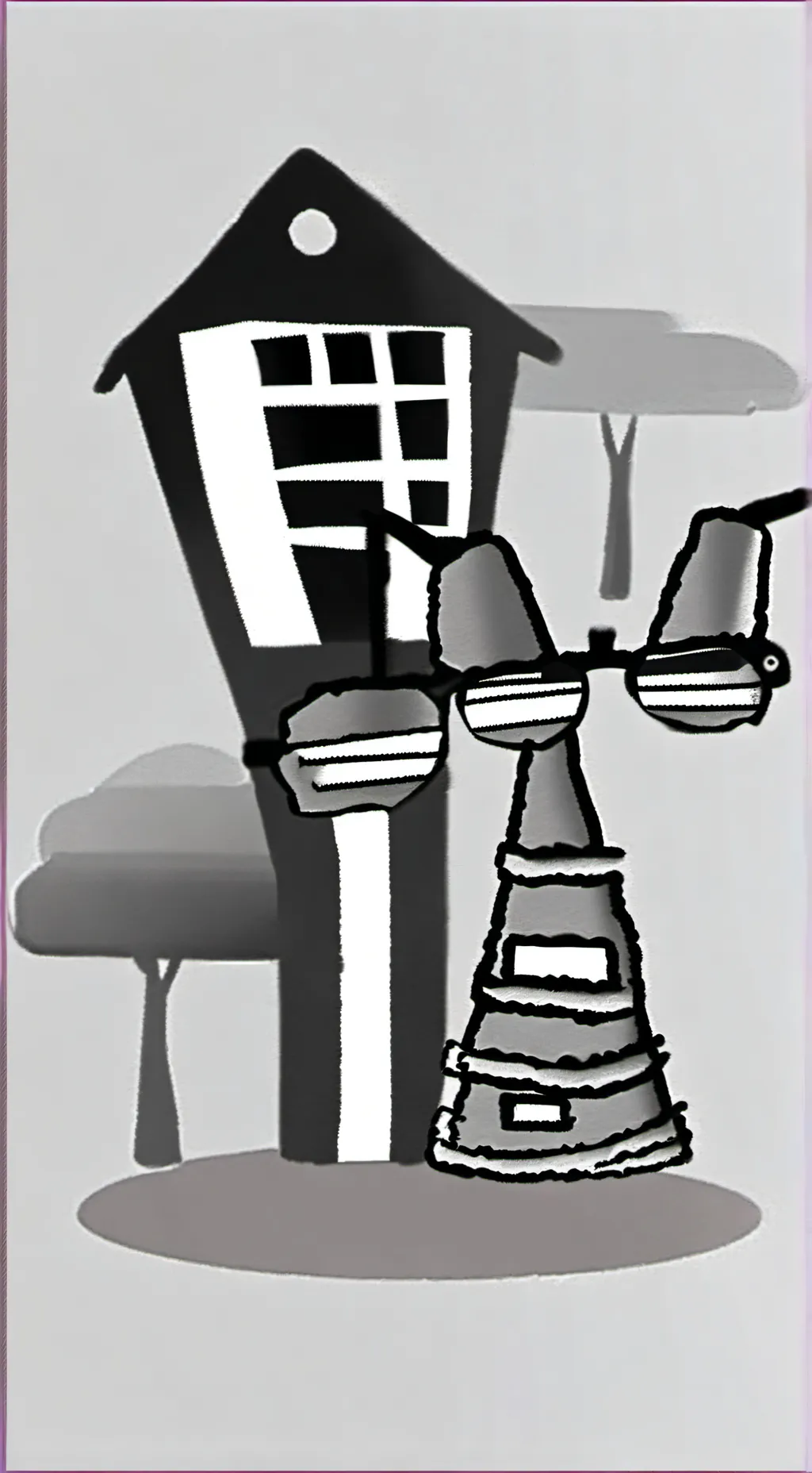 ai character: grey background