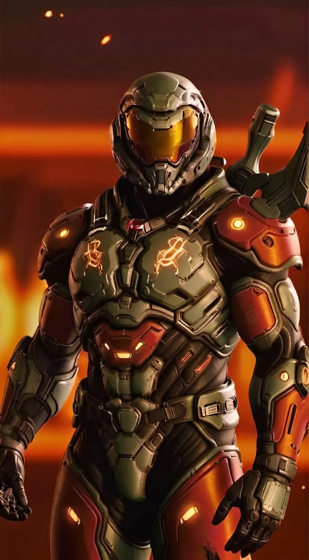 ai character: doom slayer background