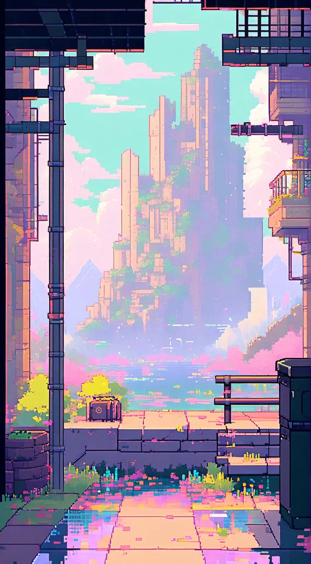 ai character: Time stop in world background