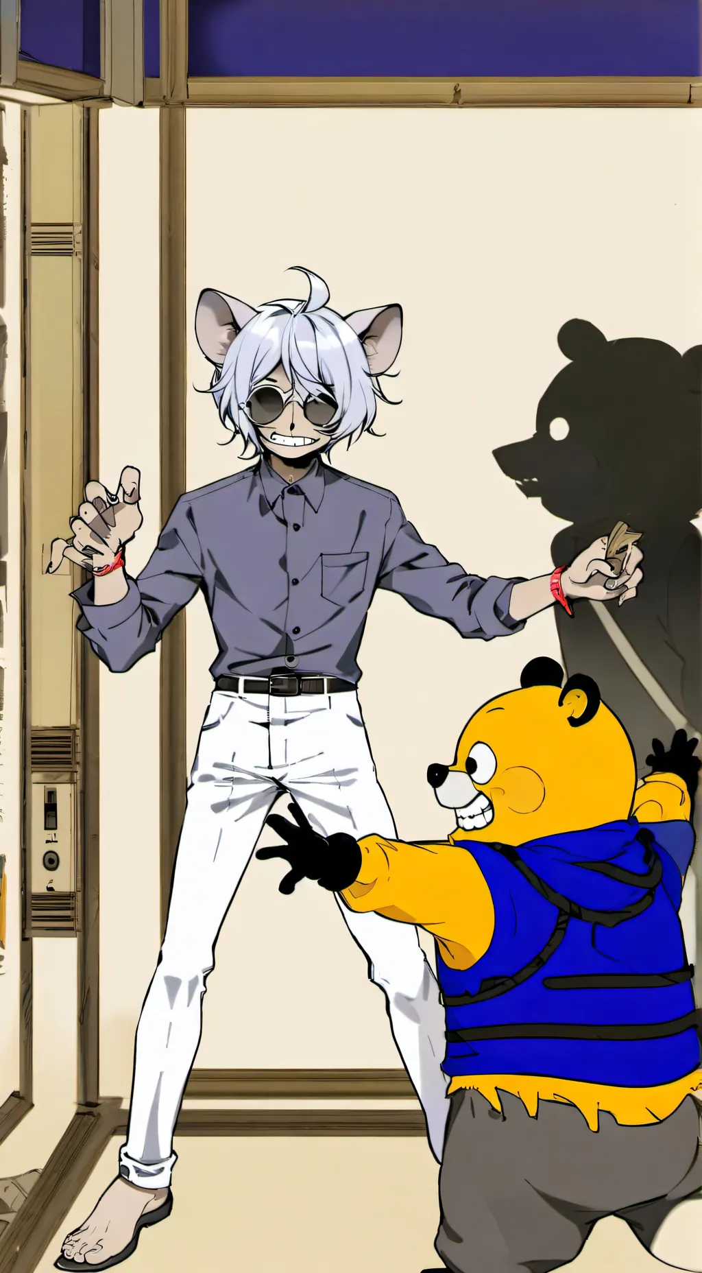 ai character: Mha meme background