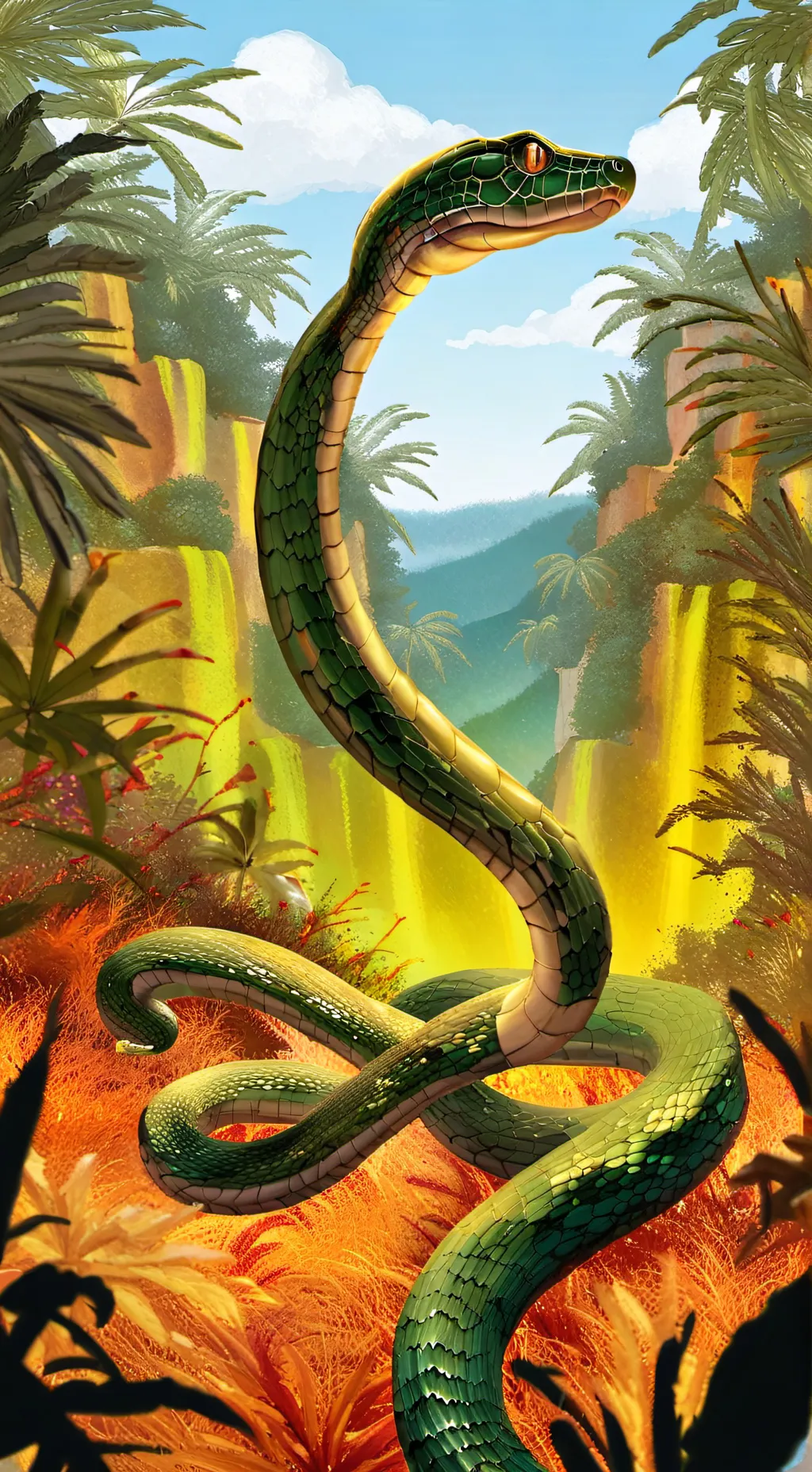 ai character: kaa background