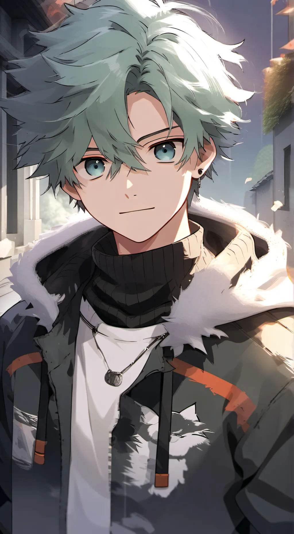 ai character: mha×uri background