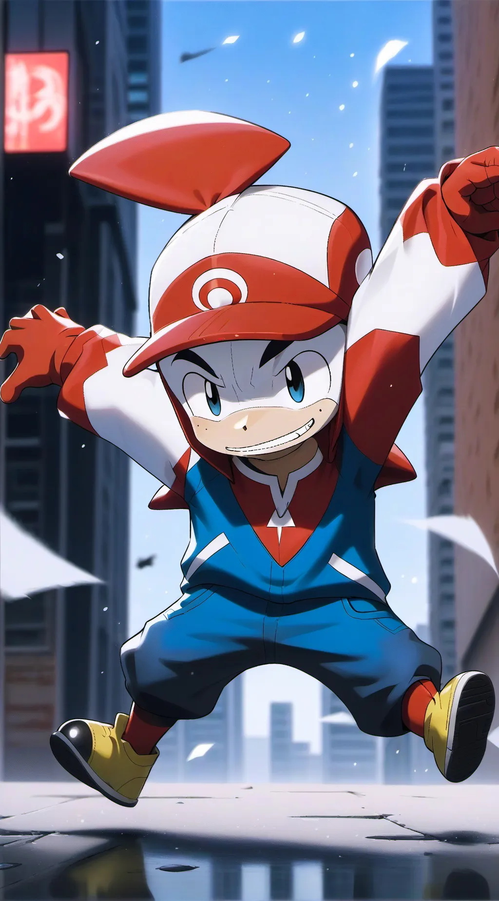 ai character: ￼:) background