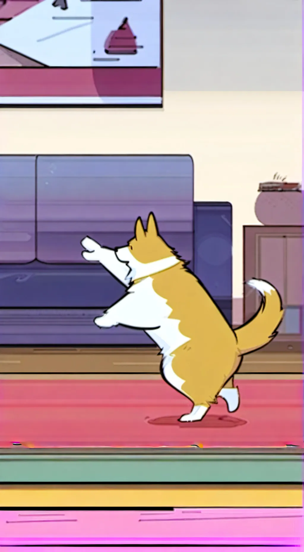 ai character: bluey background