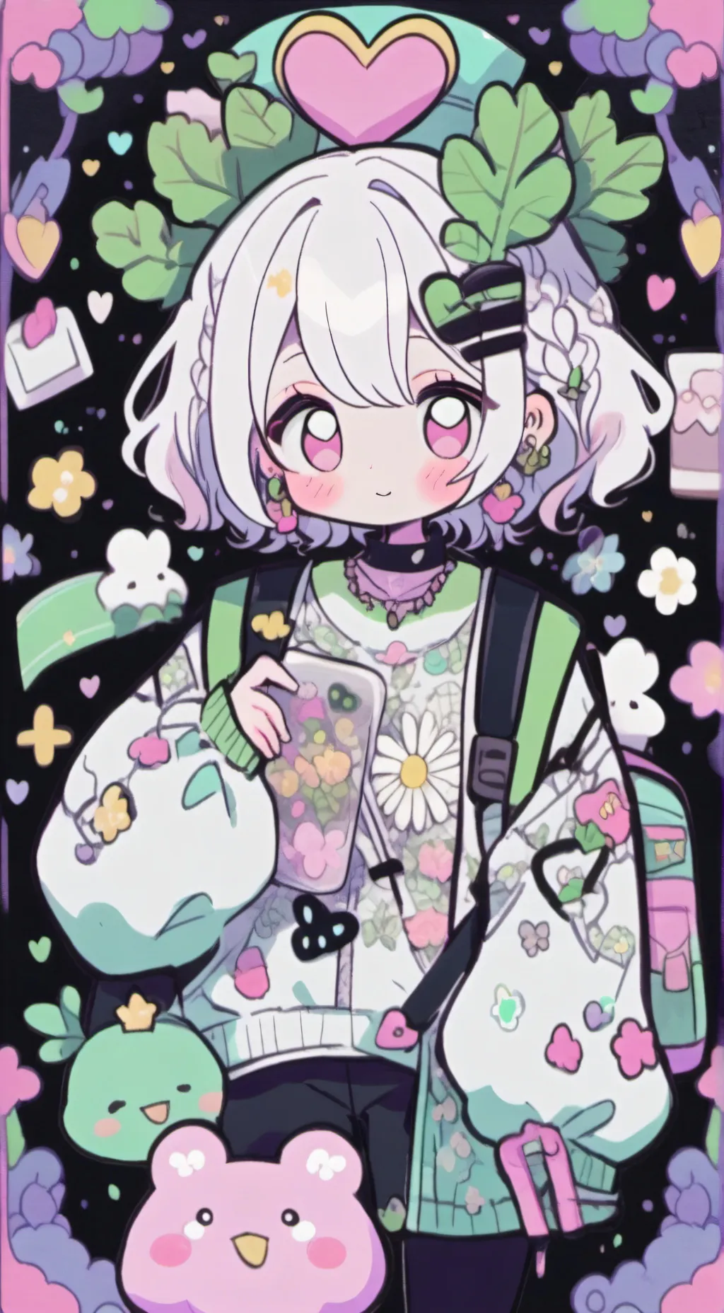 ai character: lluvia en mha background