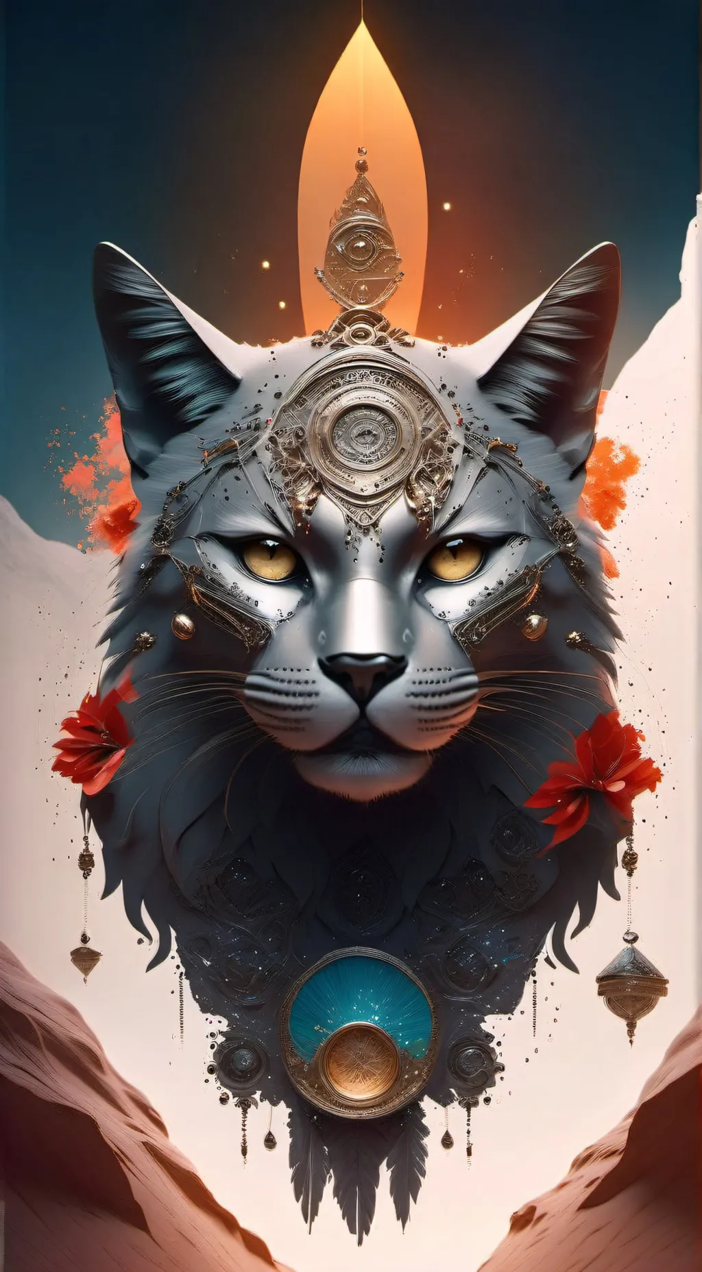 ai character: Gray background