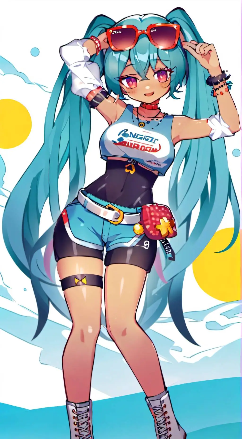 ai character: Brazil Miku  background