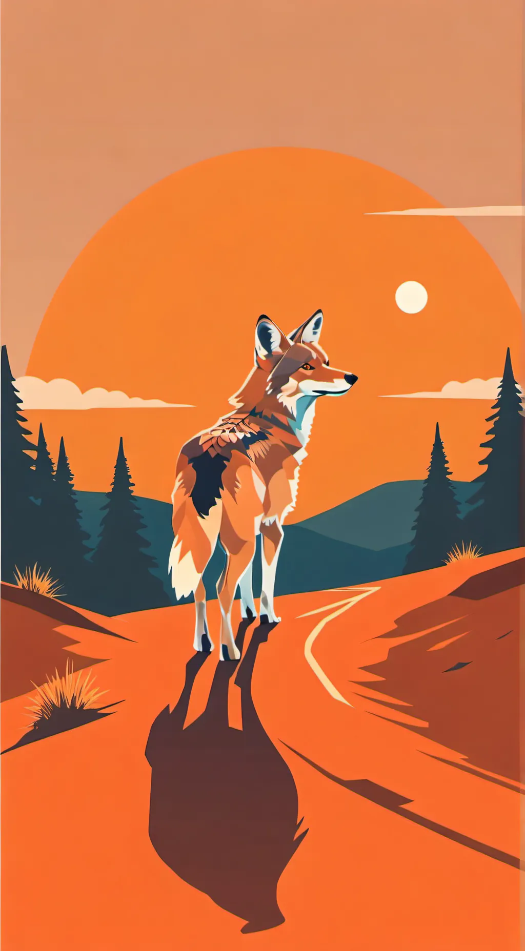 ai character: Coyote background