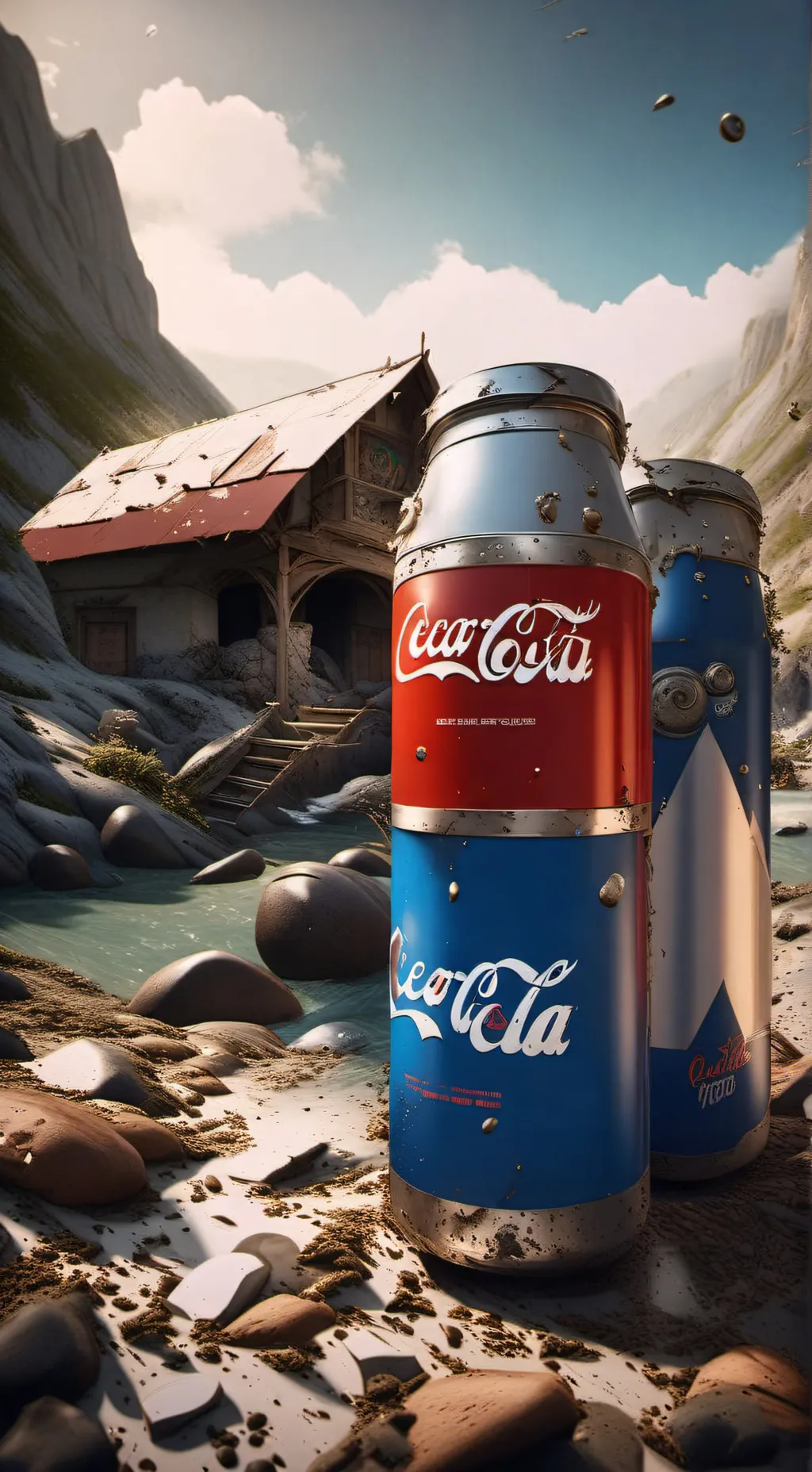 ai character: coca x pepsi background