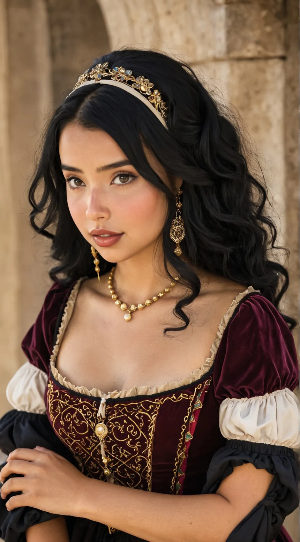 ai character: Angie Noblewoman background