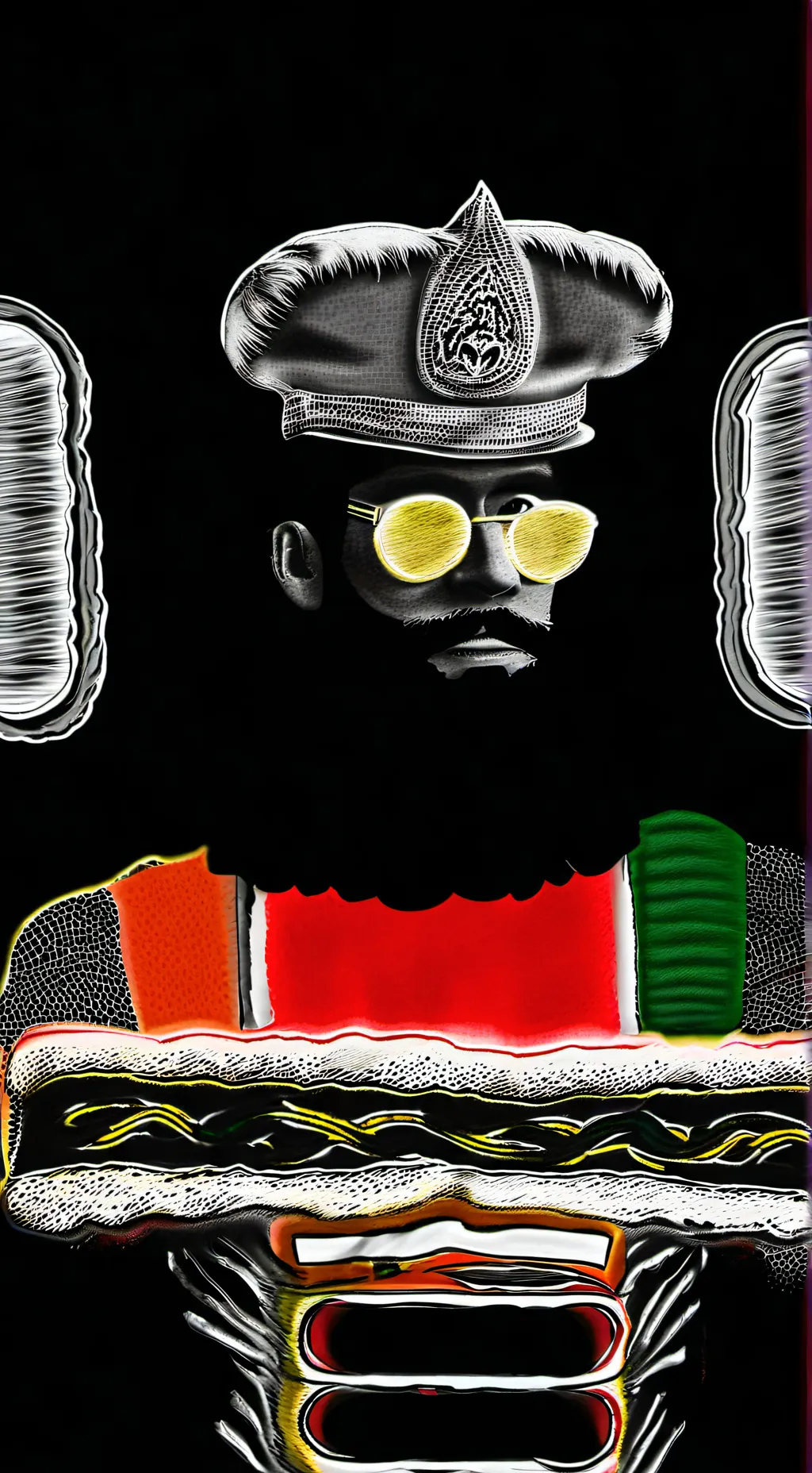 ai character: Messi y cr7 background