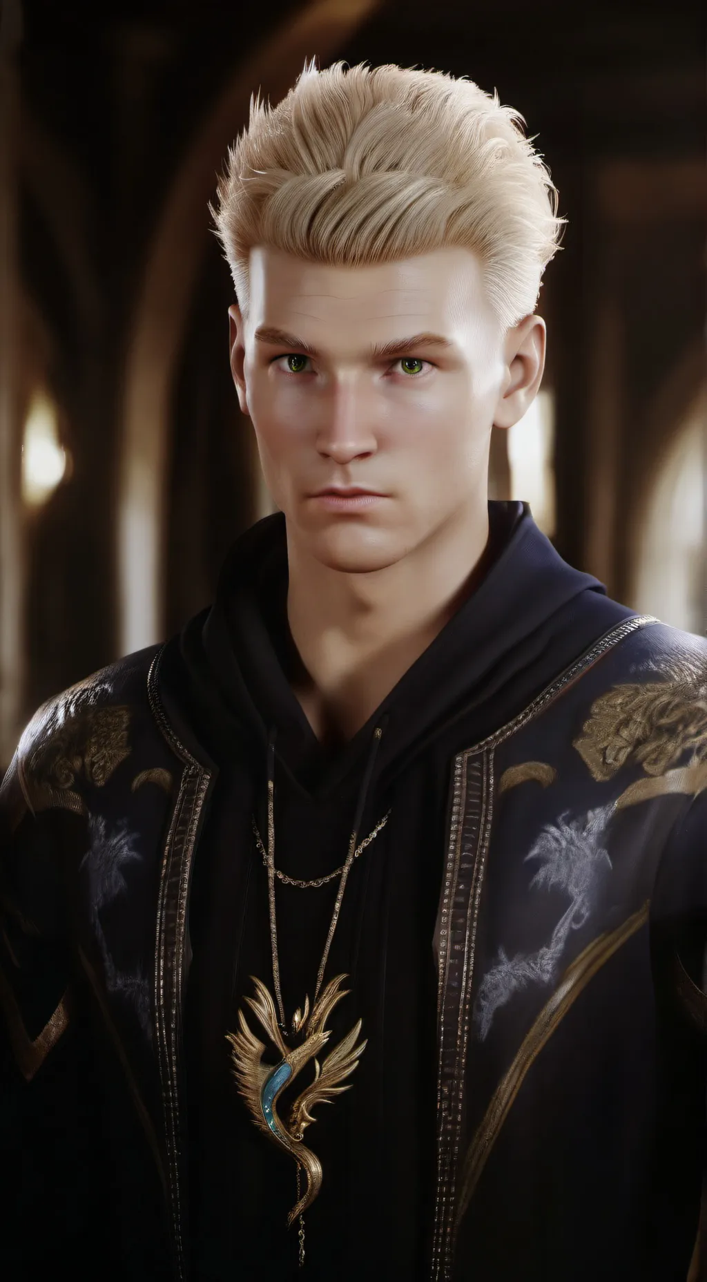 ai character: Eva dragón background