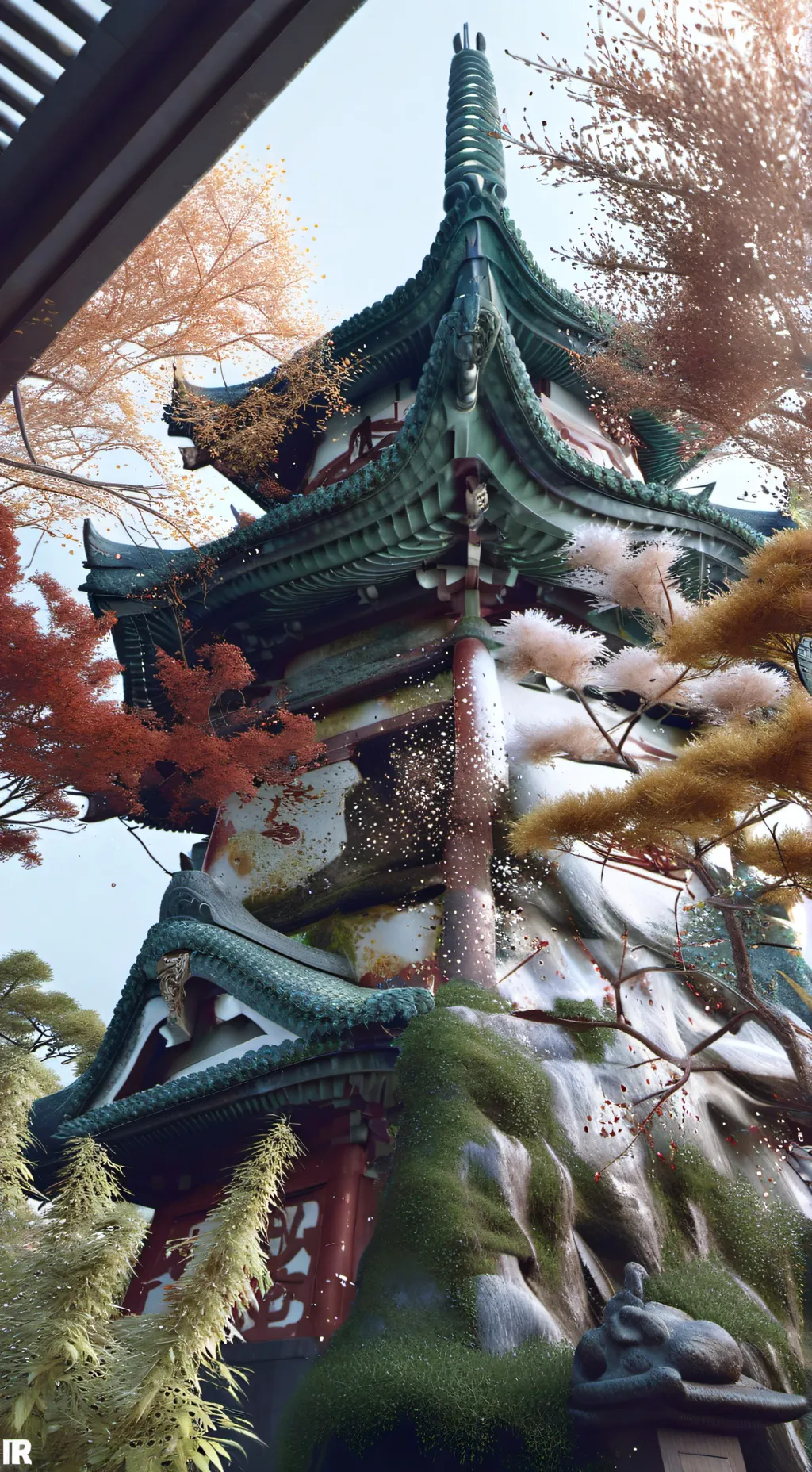 ai character: japan's building background