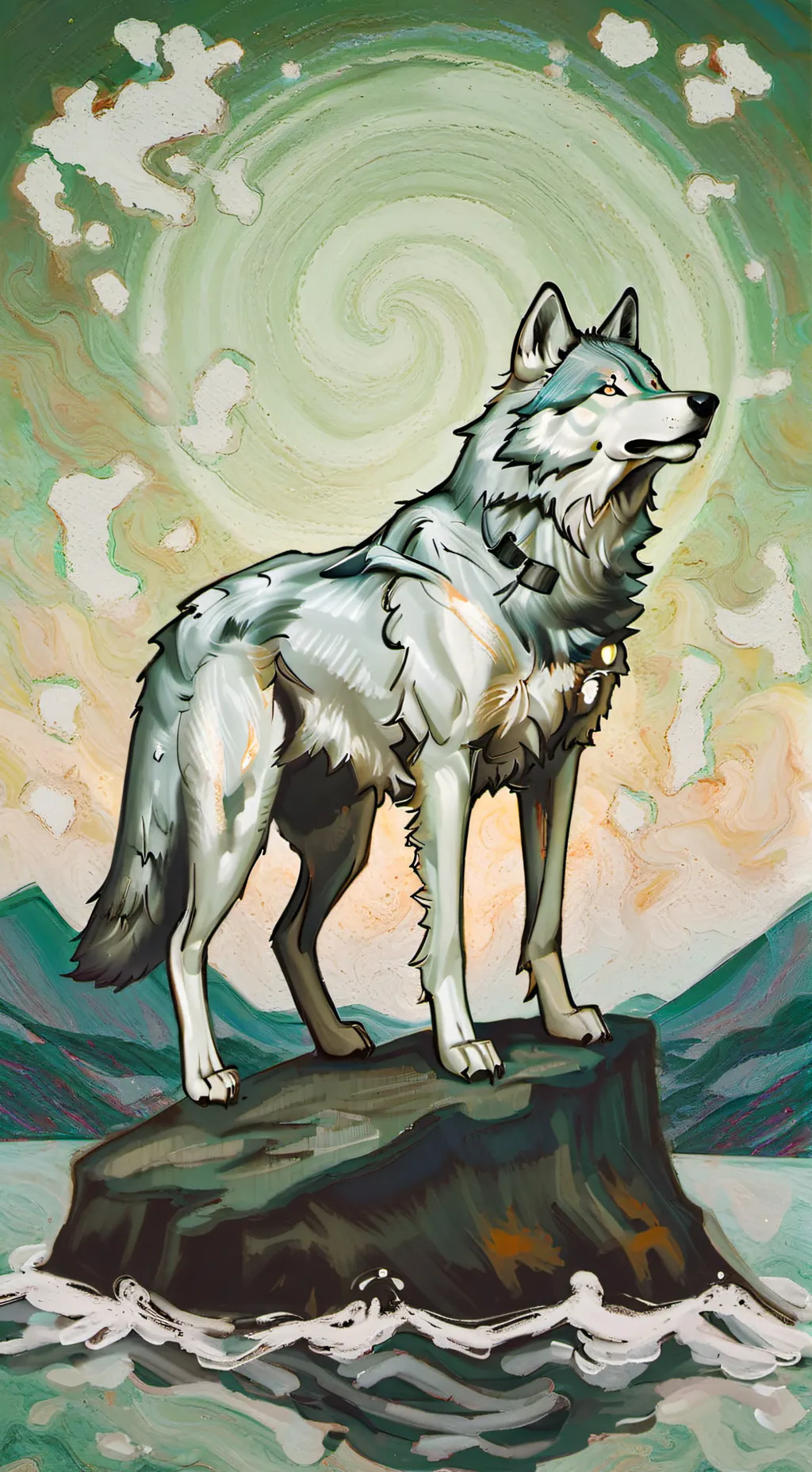 ai character: Medical wolf background